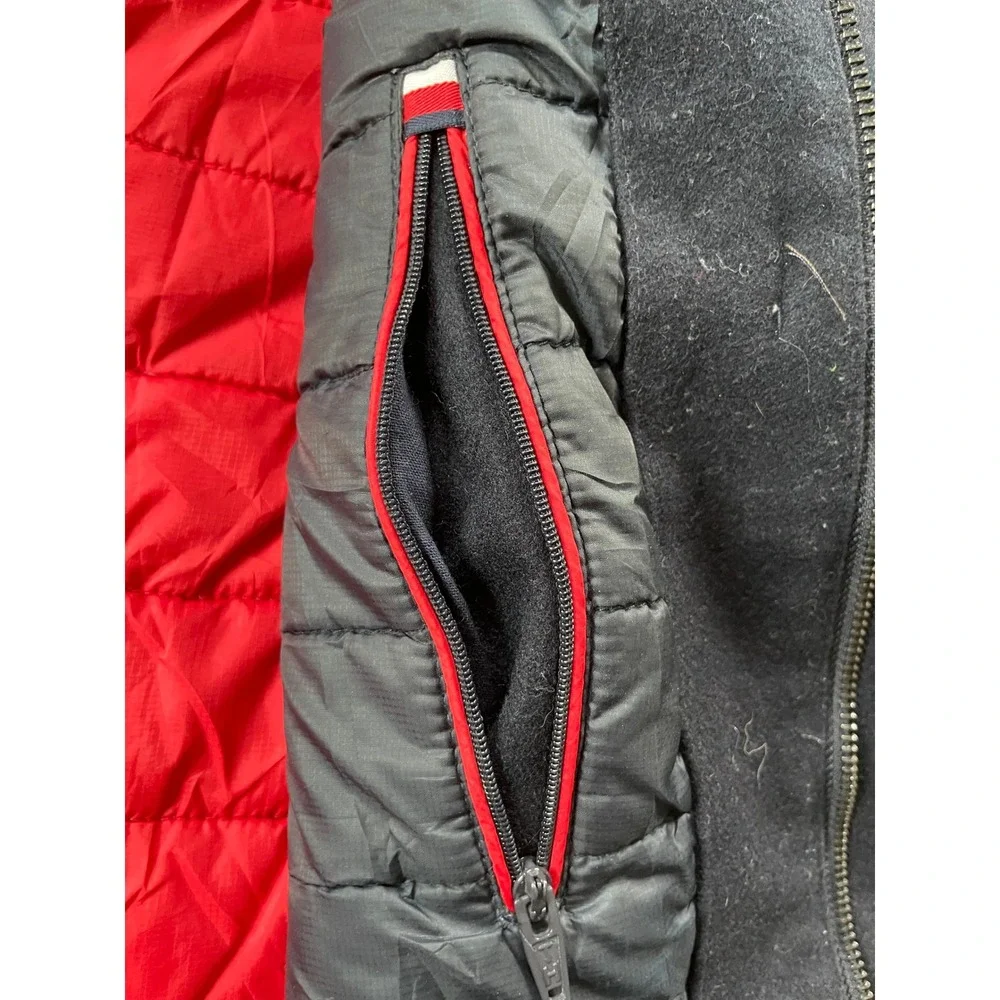 Tommy Hilfiger Duffle‎ Coat Mens Small Navy Blue Wool Blend Toggle Hooded Jacket